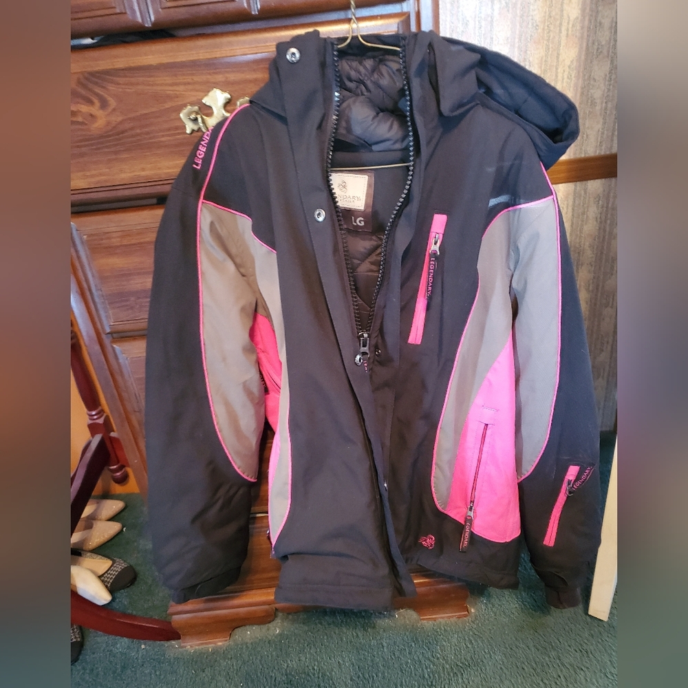 Legendary Black and Pink Women's Jacket
